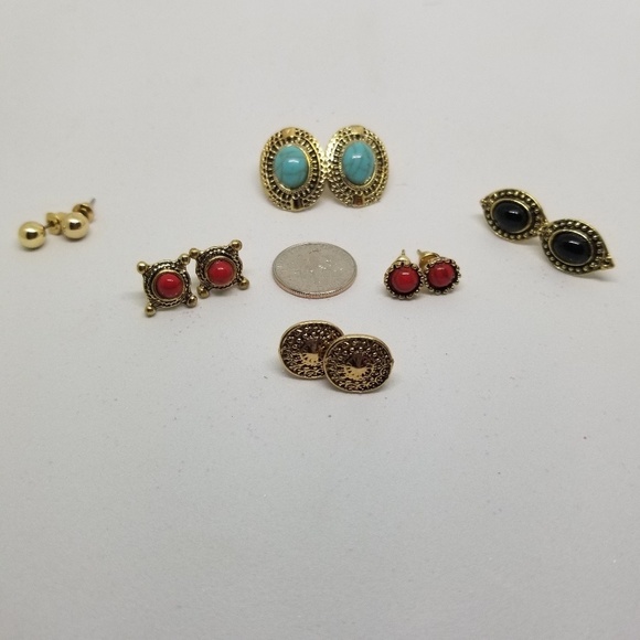 Bundle of 6 Southwest Style Earrings. - Picture 3 of 3